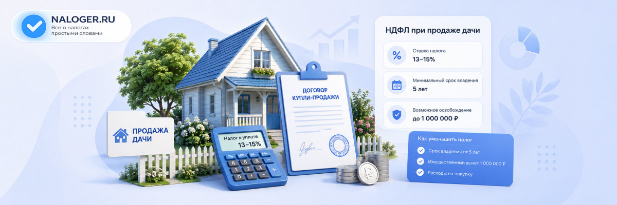 Налог при продаже дачи