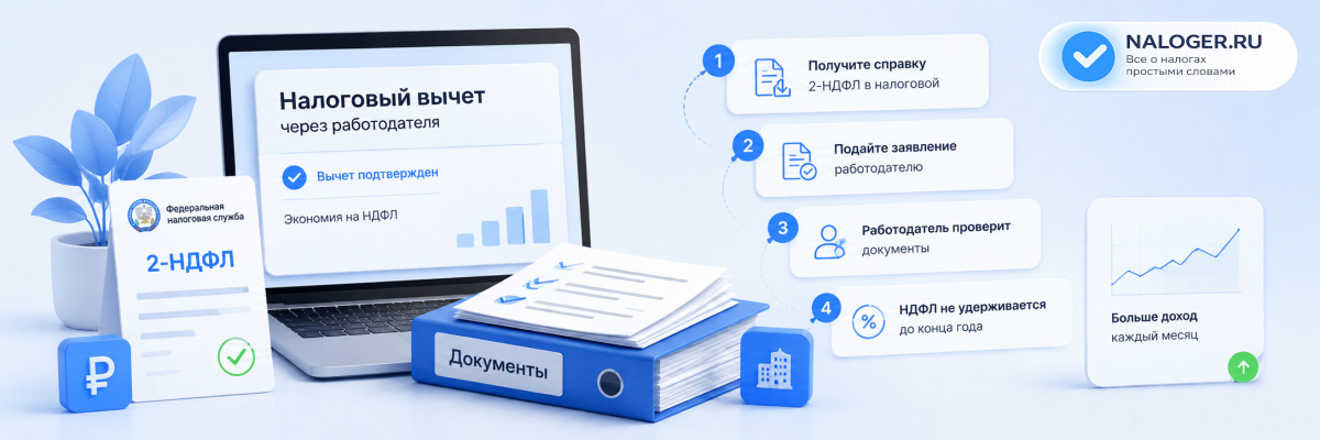 Налоговый вычет через работодателя: пошаговая инструкция