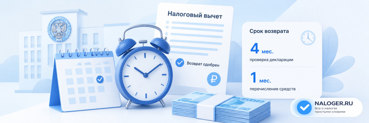 Сколько времени возвращают налоговый вычет