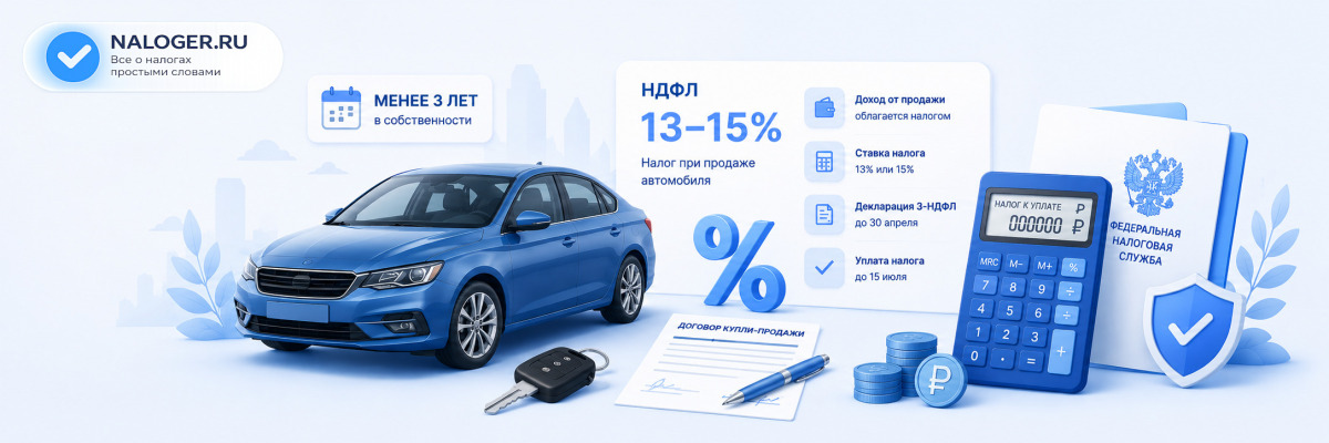 Налог при продаже машины менее 3 лет