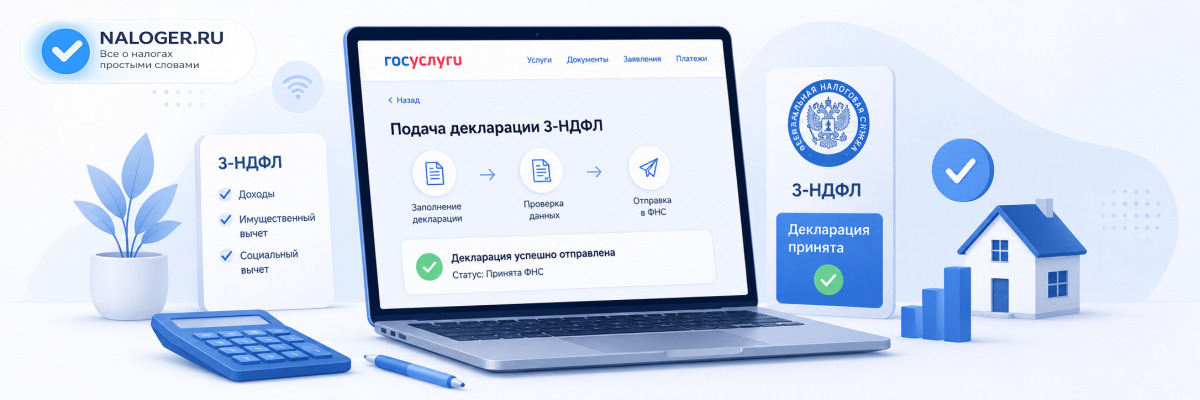 Как подать 3-НДФЛ через Госуслуги