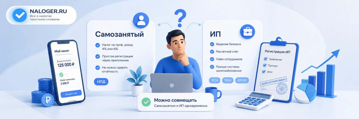 Можно ли быть самозанятым и ИП одновременно