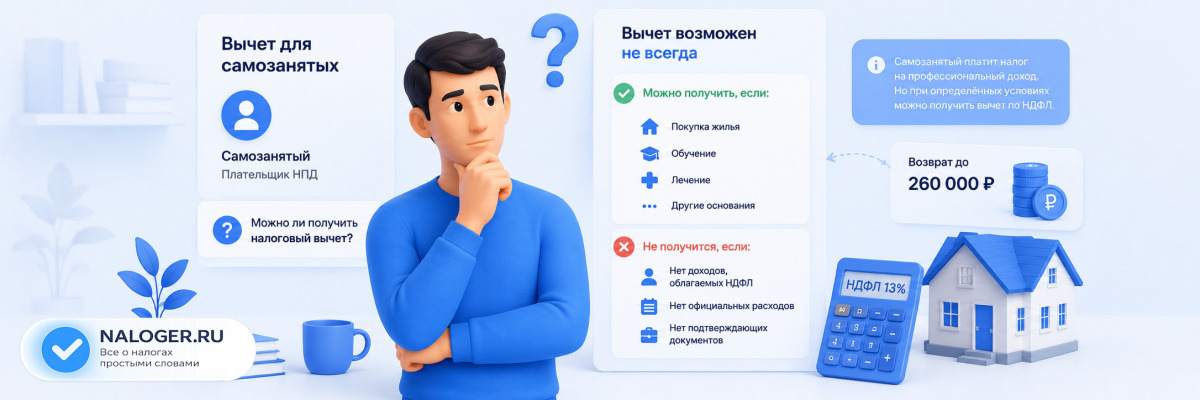 Может ли самозанятый получить налоговый вычет