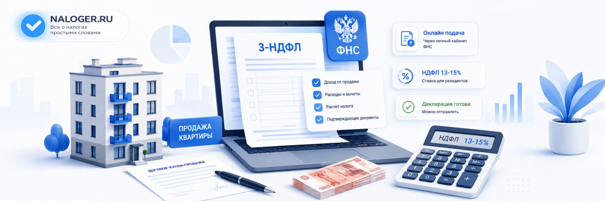 Как заполнить 3-НДФЛ при продаже квартиры