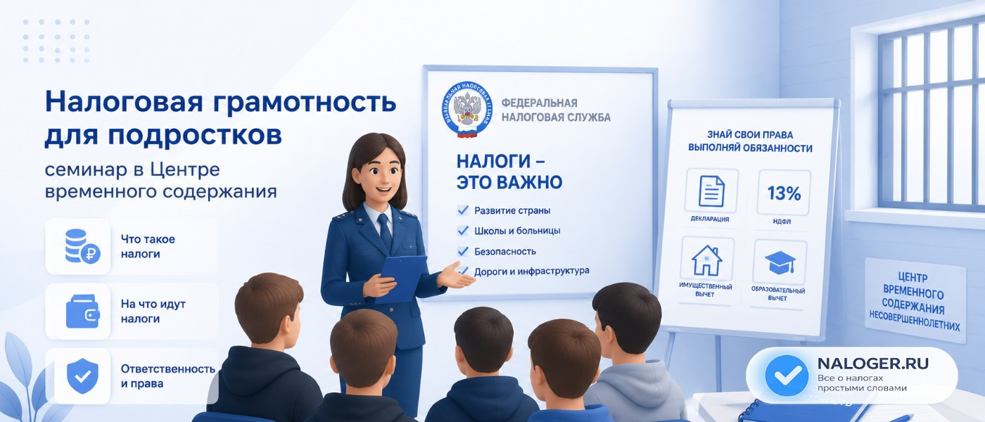 Налоговая грамотность для подростков: семинар в Центре временного содержания