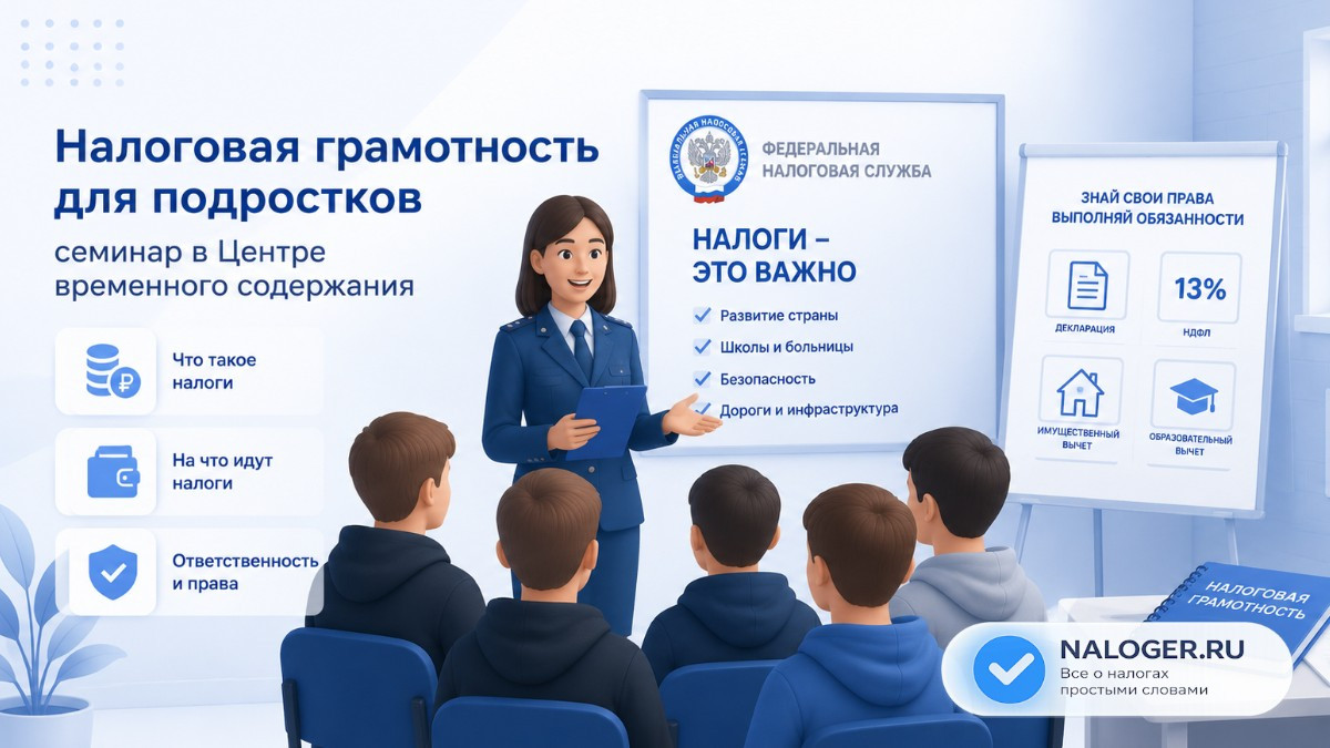 Налоговая грамотность для подростков: семинар в Центре временного содержания