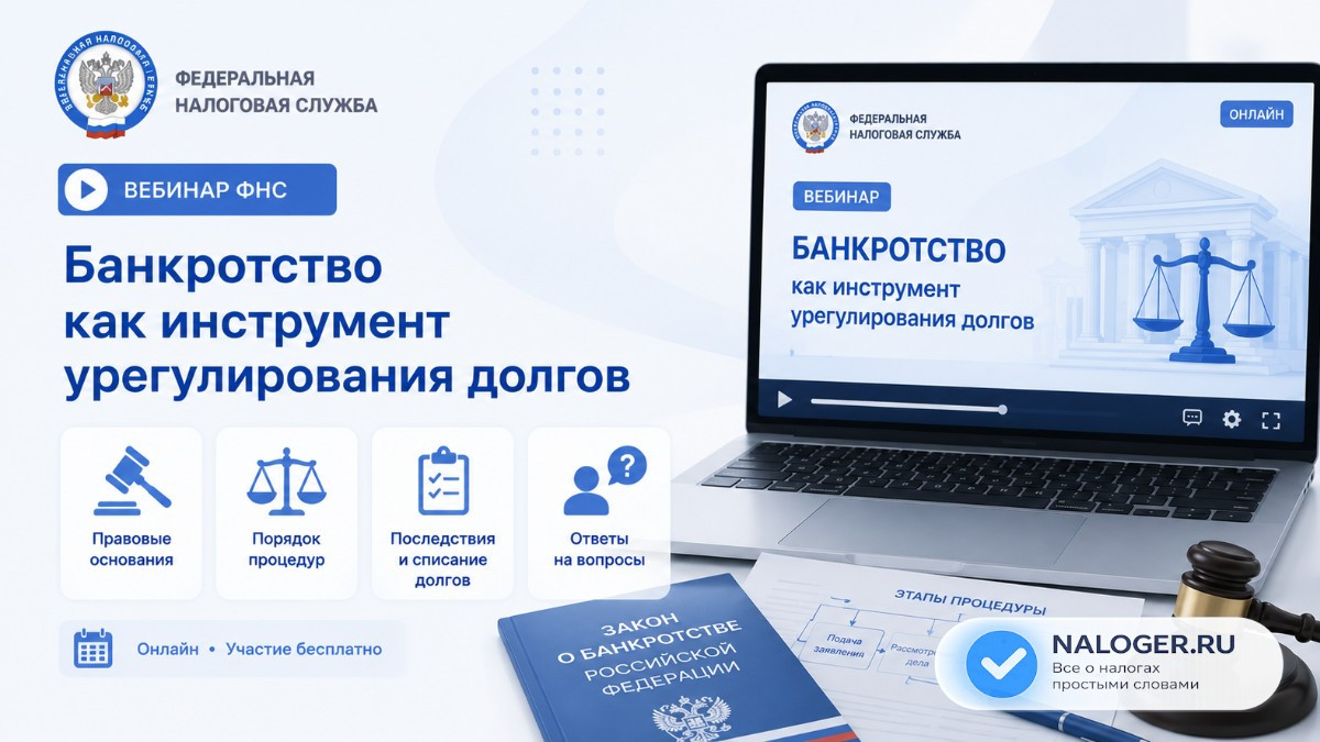 Вебинар ФНС: банкротство как инструмент урегулирования долгов