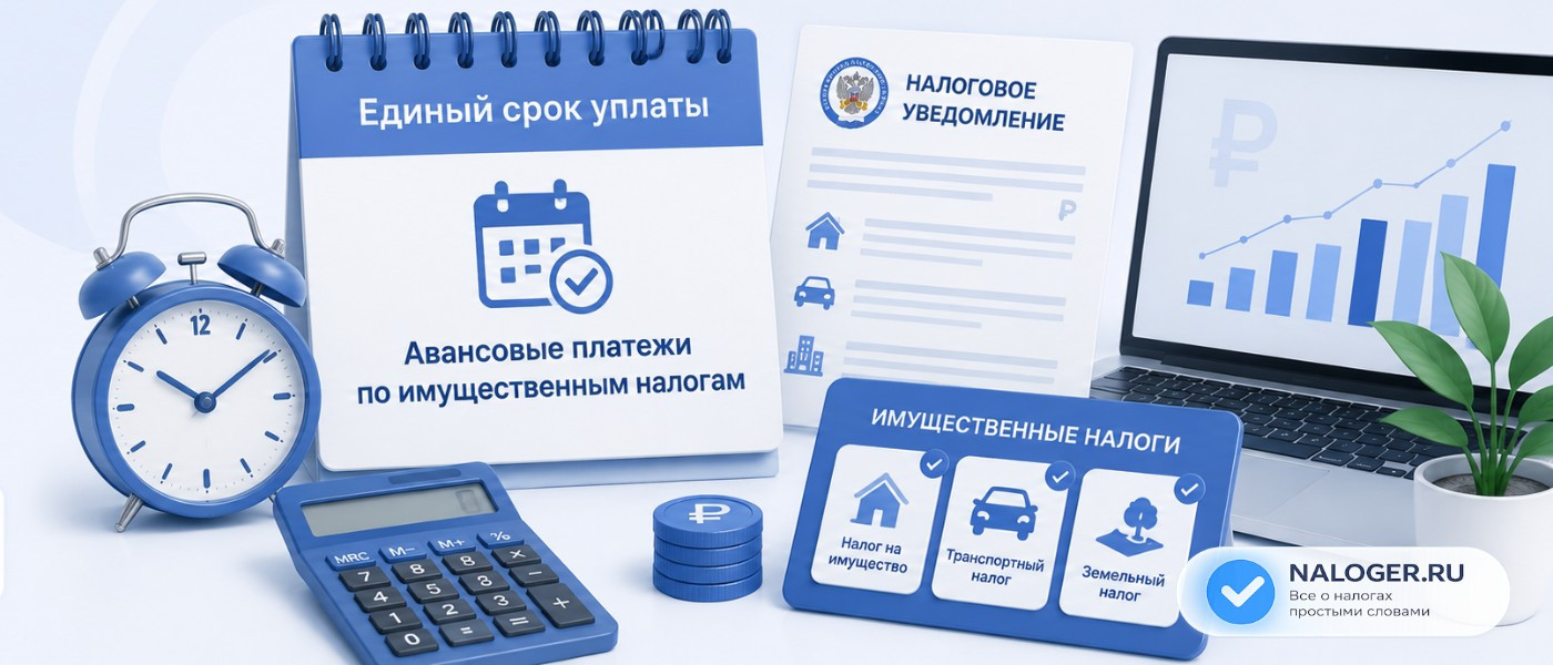 Единый срок уплаты авансовых платежей по имущественным налогам
