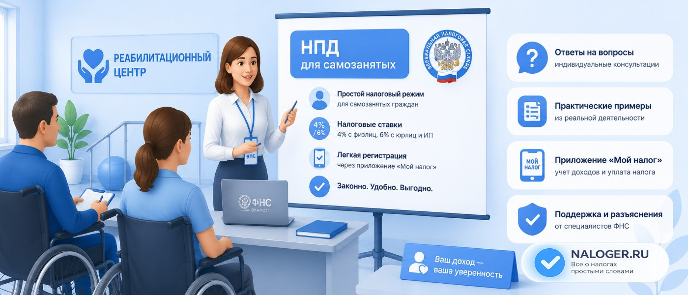 НПД для самозанятых: разъяснения ФНС в реабилитационном центре