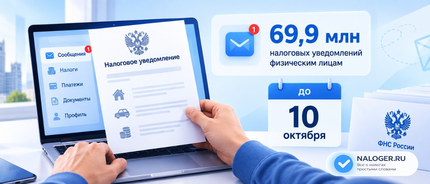 ФНС направит физлицам 69,9 млн налоговых уведомлений до 10 октября