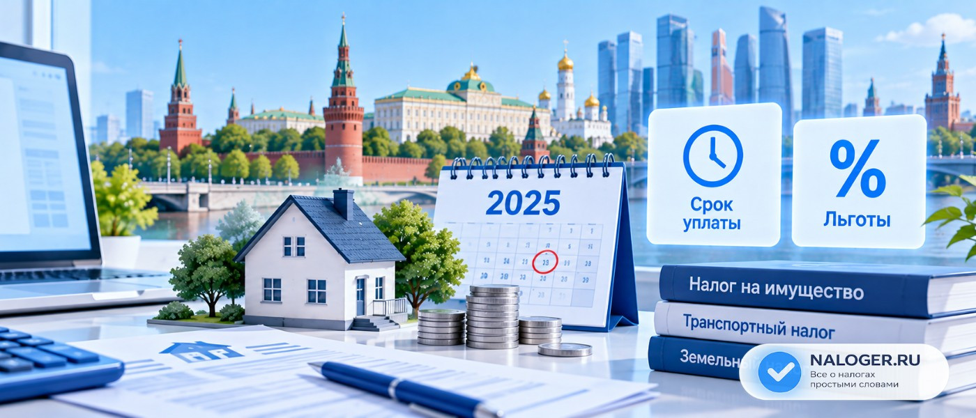 Имущественные налоги за 2025 год: срок уплаты и льготы в Москве
