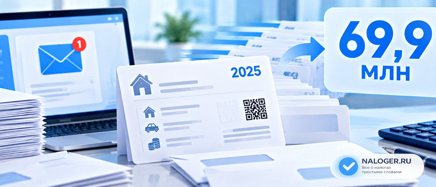 ФНС направила физлицам 69,9 млн налоговых уведомлений за 2025 год